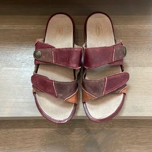 Aetrex Rebecca Leather Slide in Autumn